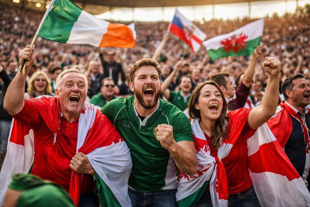 South African rugby fans celebrating with Springbok jerseys, embracing rugby culture and national pride