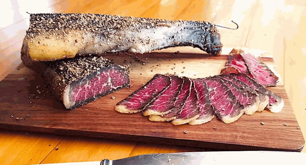 Close-up of New Zealand biltong snack showcasing dried cured meat, essential guide to NZ's favorite snack