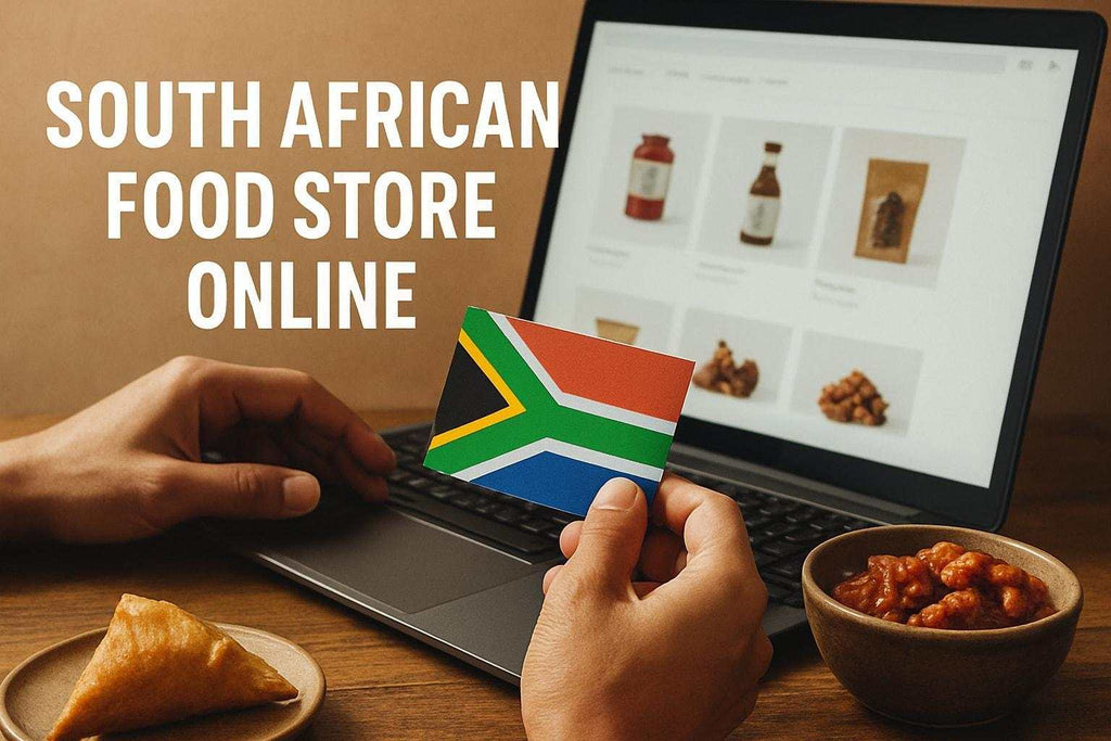 Modern South African food store online interface showcasing authentic snacks and groceries