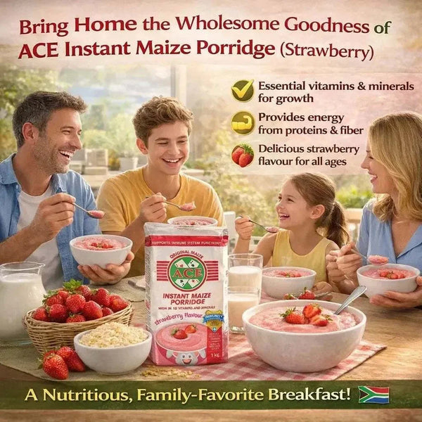 ACE Instant Maize Porridge Strawberry Flavour 1kg pack – product image 5