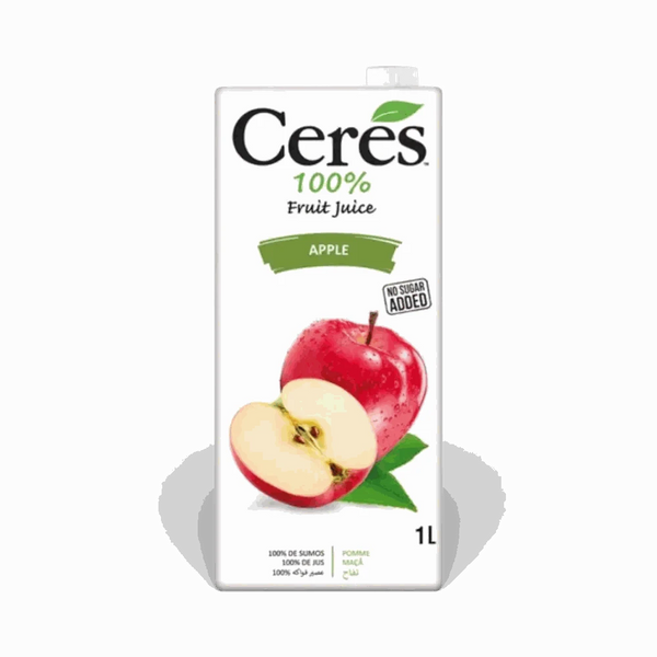 Ceres Apple Juice 1 litre carton 100% fruit juice no added sugar vitamin C source