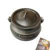 Best Duty Potjie cast iron flat pot 1.7L with lid and handle for traditional cooking