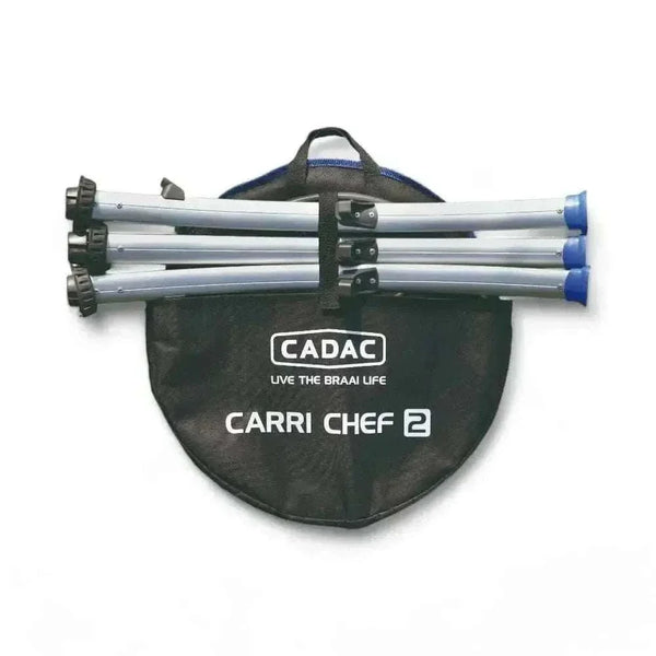 CADAC Carri Chef 50 BBQ with dome, portable gas grill with 46cm surface and stainless steel burner for versatile outdoor cooking