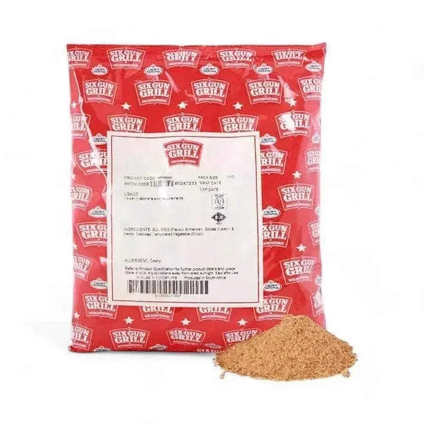 Crown National Safari Six Gun Seasoning 1kg bag for grilling beef chicken pork lamb