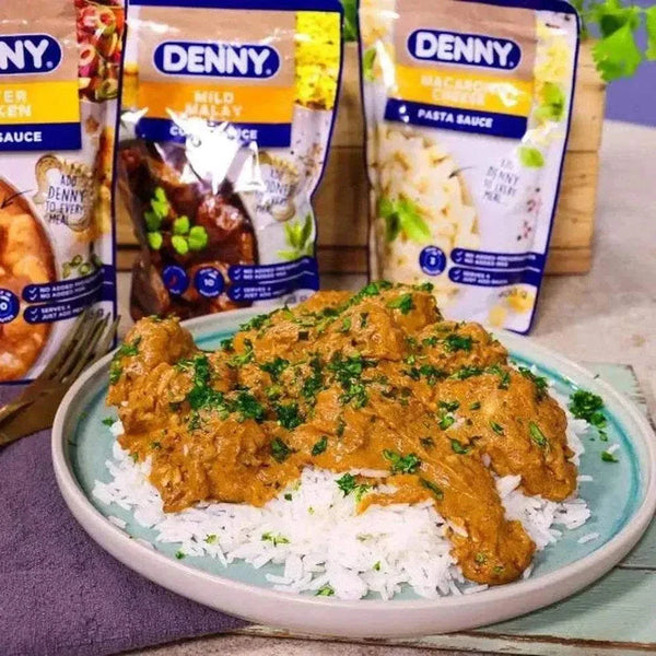 Denny Butter Chicken Instant Curry Sauce 415g pack with authentic Indian curry flavor and real butter
