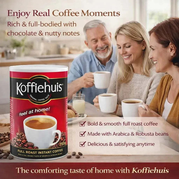 Koffiehuis Full Roast Coffee 250g package with rich Arabica and Robusta blend