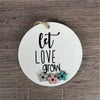 Wooden Gift Tag with Let Love Grow inscription