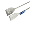 GoodNel Patty Tongs stainless steel medium length 405mm angled paddle grip braai tool