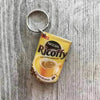 Set of colorful grocery-themed resin keychains measuring 5cm for keys or gifts