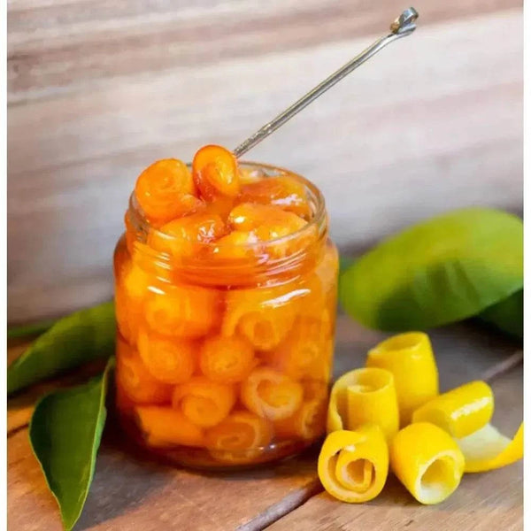 Ina Lessing Marmalade Orange Peel Rolls 400g jar with tangy citrus spread
