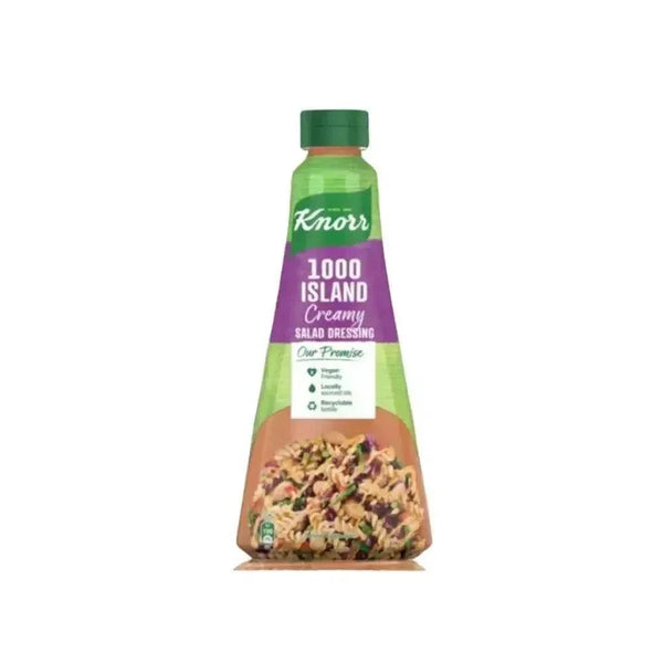Knorr Creamy 1000 Island Salad Dressing 340ml bottle with creamy tangy sauce