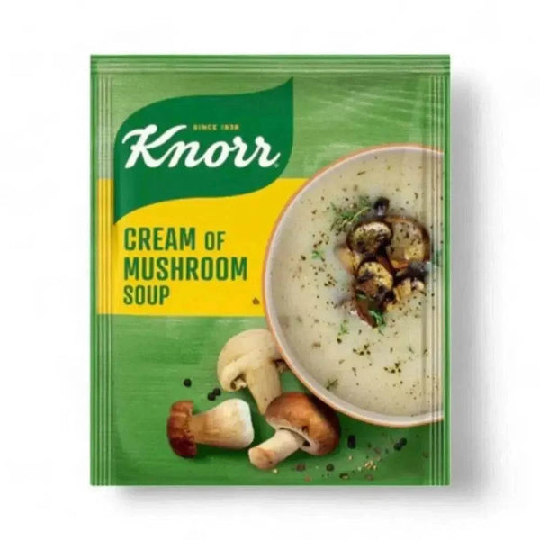 Knorr Soup Cream of Mushroom 50g packet with sustainable ingredients and quick preparation instructions