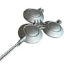 LK Jaffle Iron 3-in-1 with plastic handles and coated aluminium body for durable outdoor toasting