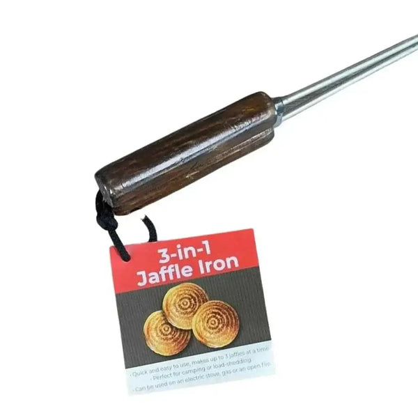 LK Jaffle Iron 3-in-1 with plastic handles and coated aluminium for safe outdoor toasting