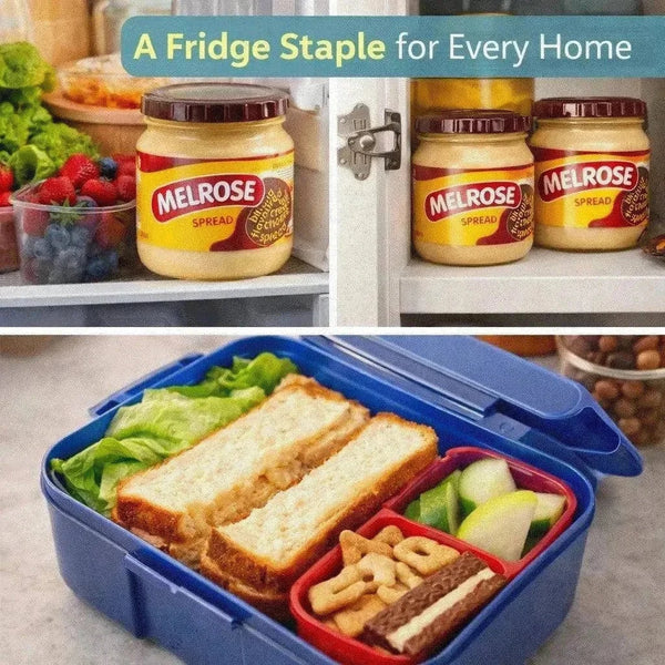 Melrose Processed Cheese Spread Biltong 250g jar with creamy texture on wooden surface