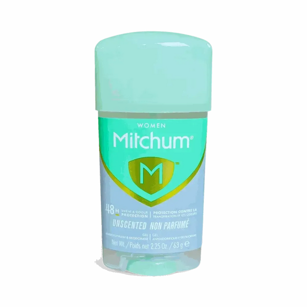 Mitchum Invisible Women Deodorant Unscented Antiperspirant Gel 63g for sensitive skin with 48-hour sweat and odor protection