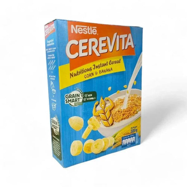 Nestle Cerevita Nutritious Instant Cereal 500g corn and banana breakfast cereal pack