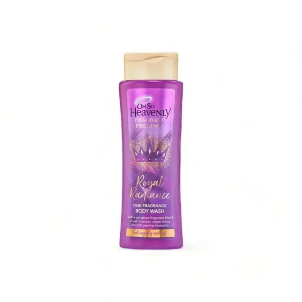 Oh So Heavenly Royal Radiance body wash with jasmine, amber, and honey fragrance, 375ml, vegan and cruelty-free from South Africa
