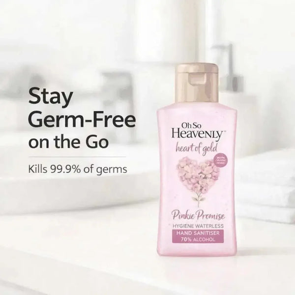 Oh So Heavenly Heart of Gold Hygiene Waterless Hand Sanitiser - Pinkie Promise (90ml) Facebook Ad