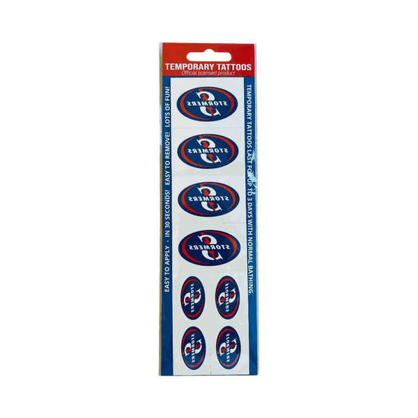 Olive Temporary Tattoo strips featuring official DHL Stormers rugby logos