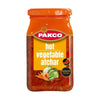 Pakco Vegetable Atchar HOT 385g jar with spicy mixed vegetable pickle from South Africa