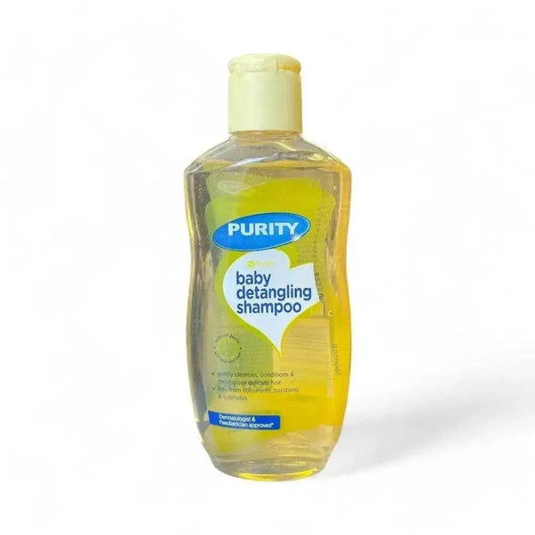 Purity Fresh Baby Detangling Shampoo 200ml bottle for gentle, chemical-free hair care
