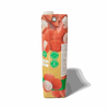 Rhodes 100% Fruit Juice Litchi 1 Litre carton with lychee fruit imagery and nutrition labels