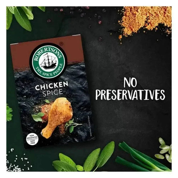 Robertsons Refill Chicken Spice 84g bottle with paprika and seasoning for chicken dishes