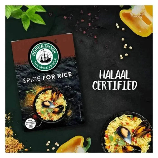 Robertsons Spice for Rice 89g refill pack with turmeric, paprika, coriander, nutmeg, and sage blend