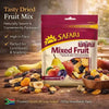 Safari Mixed Fruit 500g resealable pack with dried raisins, cranberries, papaya, and banana chips for healthy snacking