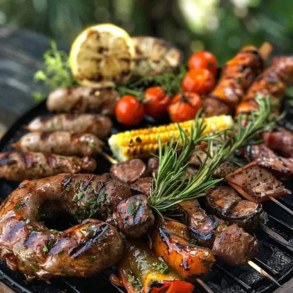 Scalli's Seasoning Rosemary & Olive 500ml bottle for enhancing meats and vegetables, made in South Africa