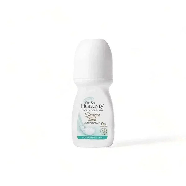 Oh So Heavenly Cool 'n Confident Sensitive Touch 50ml roll-on anti-perspirant, 48-hour protection, vegan, alcohol-free, softens skin, minimizes marks