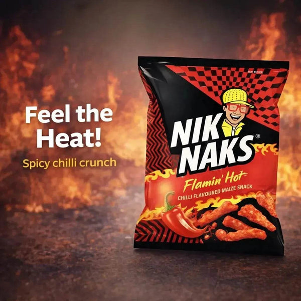 Simba Nik Naks Flamin Hot Chilli Flavoured Maize Snack 135g Facebook Ad