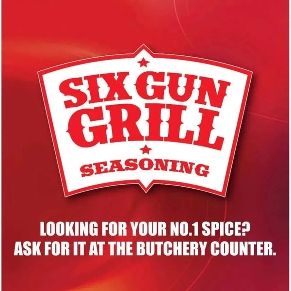 Crown National Six Gun Grill Spice 1kg tub for premium grilling seasoning
