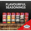 Crown National Six Gun Grill Spice Shaker 100g with celery, onion, paprika, cumin, and cayenne blend for grilling and cooking.