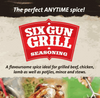 Crown National Six Gun Grill Spice Shaker 100g with celery, onion, paprika, cumin, and cayenne blend for grilling and cooking