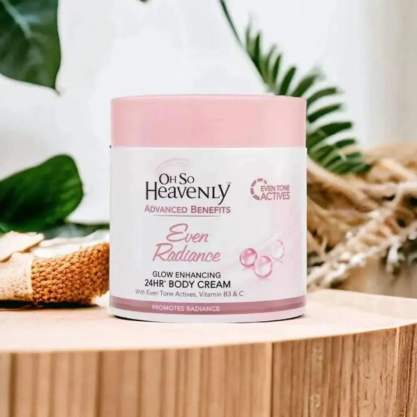 Oh So Heavenly Advanced Benefits Even Radiance Body Cream 470ml with Cocoa Butter and Vitamins B3 C
