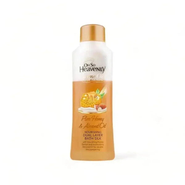 Oh So Heavenly Creme Oil Bath Silk Pure Honey Almond Oil 750ml bottle for moisturizing skin