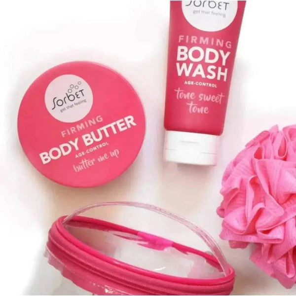 Sorbet Body Butter Firming 400ml with pomegranate, cranberry, and green tea extracts for intense hydration and firming