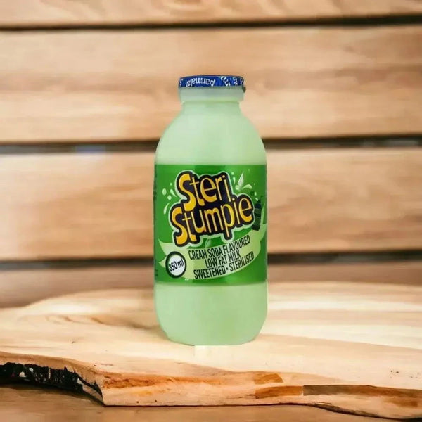 Steri Stumpie Cream Soda flavoured low fat milk 350ml bottle South Africa's top flavoured milk brand