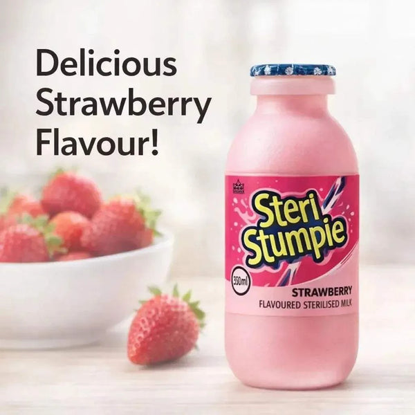 Steri Stumpie - Strawberry Flavoured Low Fat Milk (350ml) Facebook Ad