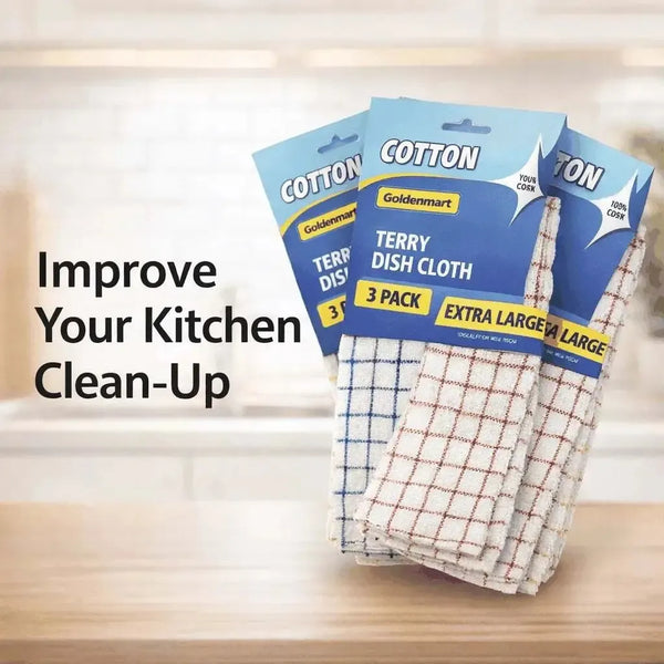Terry Towel Dishcloths - Set of 3 Facebook Ad