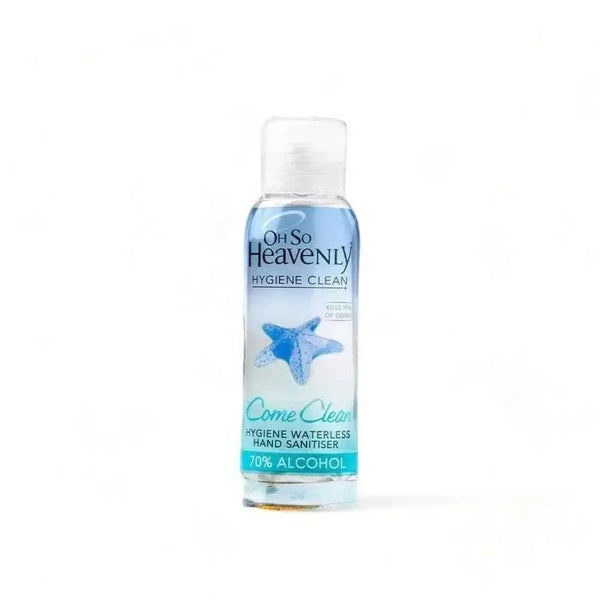 Oh So Heavenly waterless hand sanitiser 60ml bottle with 70% alcohol, vegan and cruelty-free, made in South Africa
