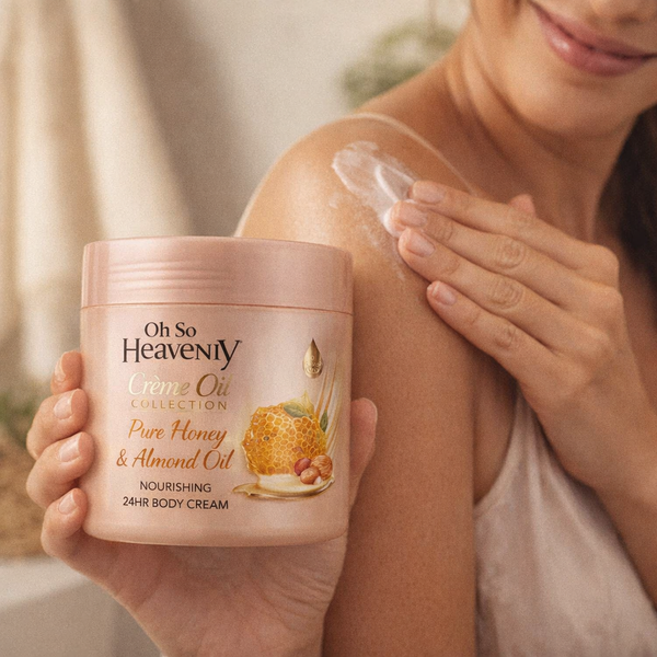 Oh So Heavenly Creme Oil Body Cream - Pure Honey & Almond Oil (470ml) Facebook Ad