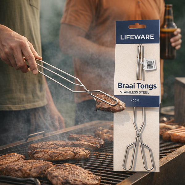 GoodNel Braai Tongs (Stainless Steel) - Long Length (500mm) Facebook Ad