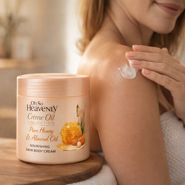 Oh So Heavenly Creme Oil Body Cream - Pure Honey & Almond Oil (470ml) Facebook Ad