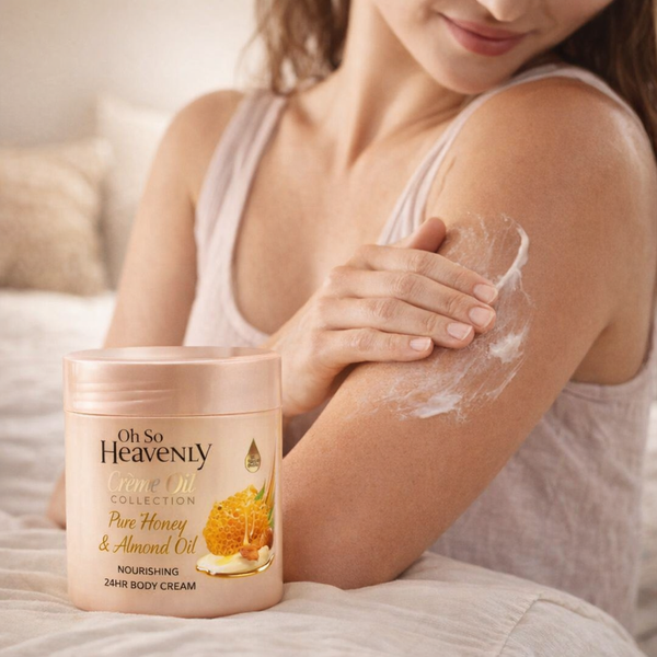 Oh So Heavenly Creme Oil Body Cream - Pure Honey & Almond Oil (470ml) Facebook Ad
