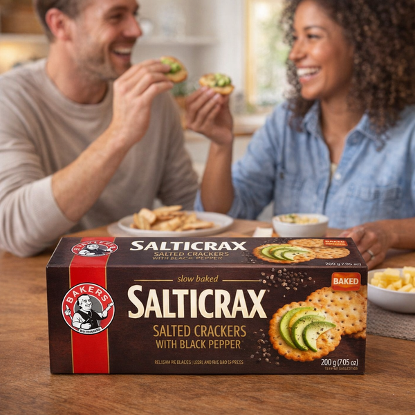Bakers Salticrax Black Pepper Crackers - 200g Facebook Ad