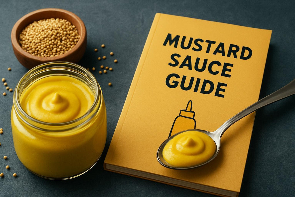 Close-up of various mustard sauce NZ varieties showcasing textures and colors in rustic New Zealand kitchen setting