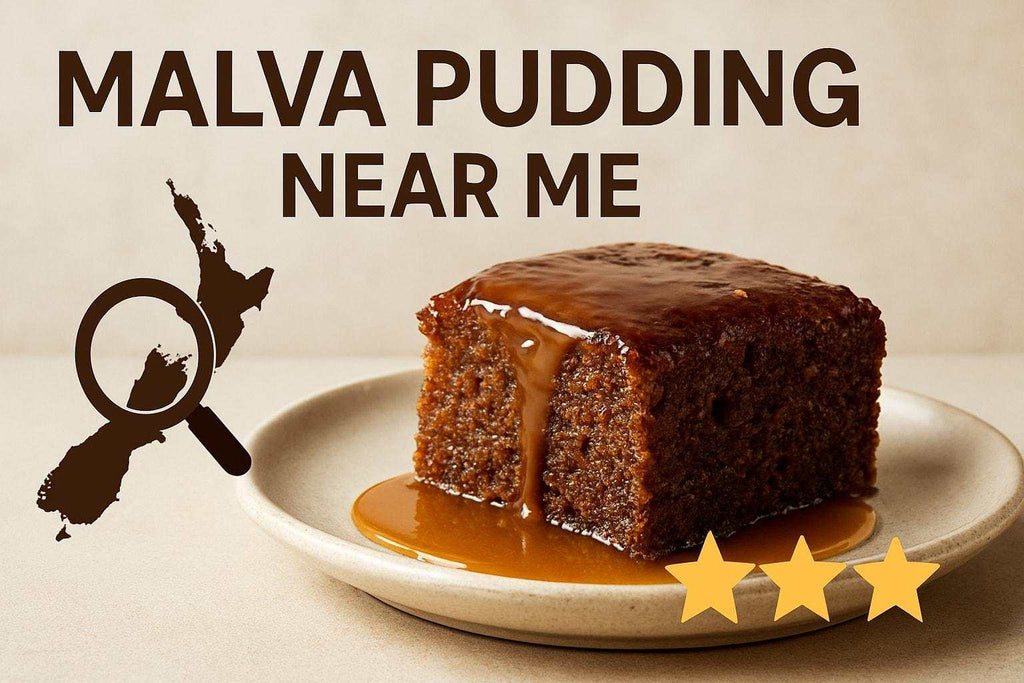High-quality realistic photograph of a freshly baked traditional Malva pudding with caramelized sauce and apricot jam on top
